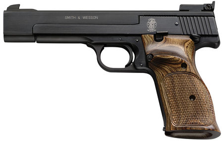 SMITH AND WESSON Model 41 22 LR Rimfire Pistol 5.5-inch with Wood Target Grips