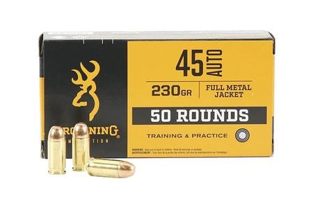 Browning 45 ACP 230gr FMJ Training And Practice 50/Box