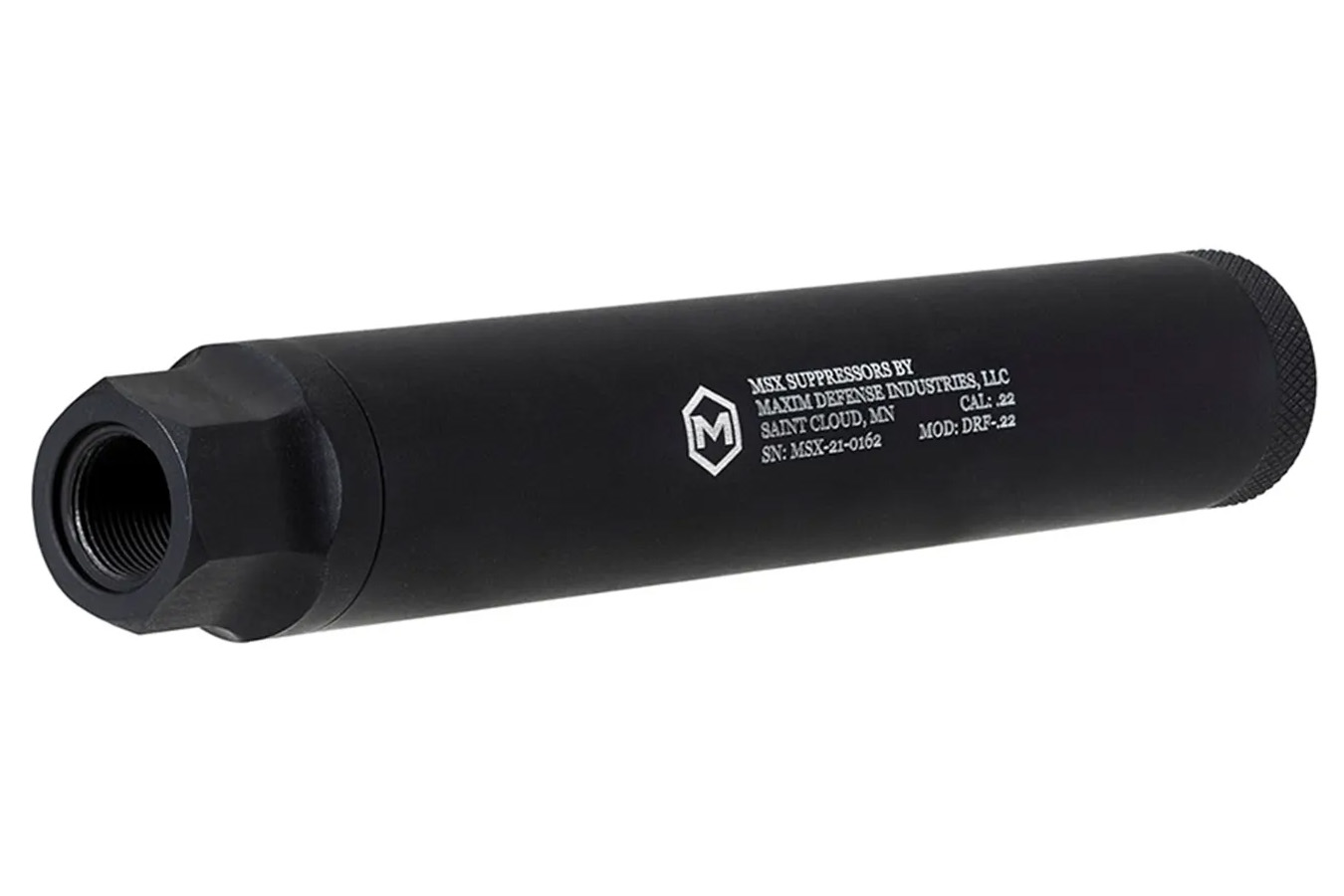 Maxim Defense MS-22 22 Long Rifle Suppressor 5.9 Inch 1/2X28 Direct Thread