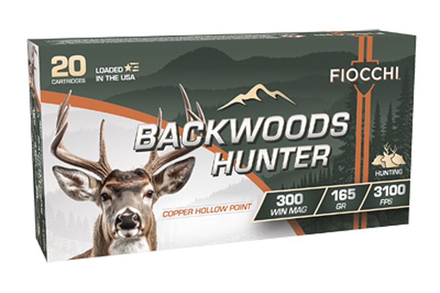 Fiocchi 300 Win Mag 165 gr Copper Hollow Point Backwoods Hunter 20/Box