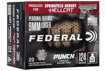 9MM LUGER 124GR PUNCH HP SA HELLCAT 
