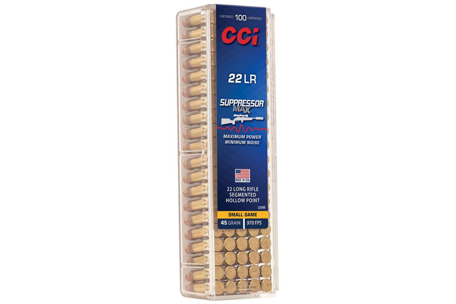 CCI 22LR 45 gr Segmented HP Suppressor Max 100/Box