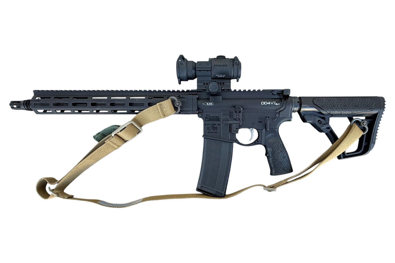 Daniel Defense DD4 V7 SLW 5.56 NATO Semi-Auto Rifle with Aimpoint Pro and Vickers Sling