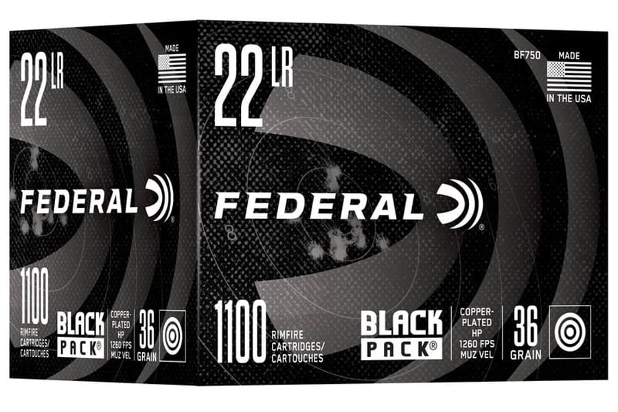 FEDERAL AMMUNITION 22 LR, 36 GRAIN, COPPER PLATED HOLLOW POINT