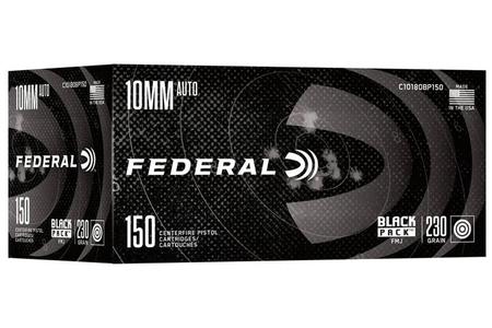 Federal 10mm Auto 180 gr FMJ Black Pack 150/Box