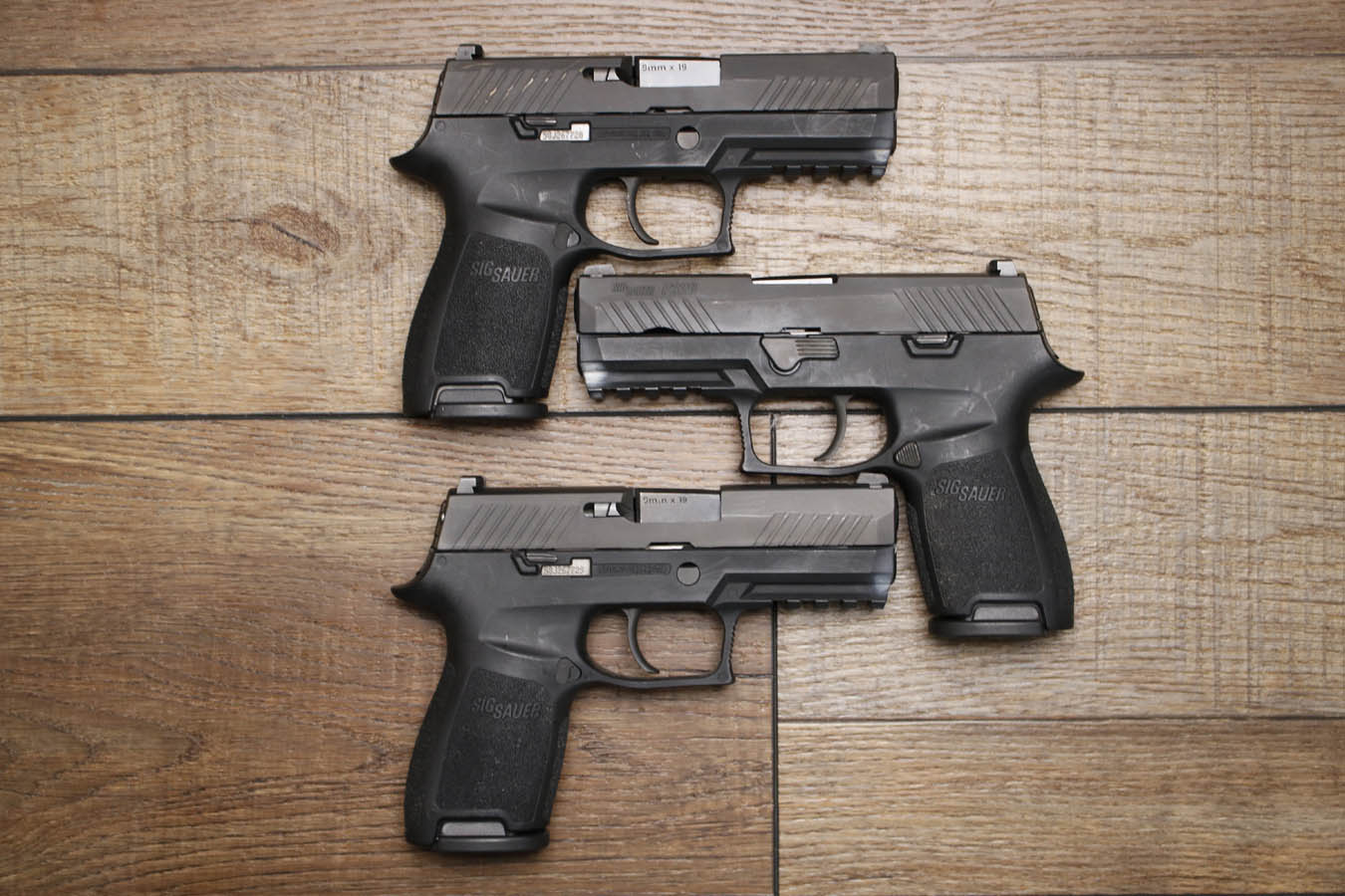 Sig Sauer P320 Compact 9mm Police Trade-In Pistols with Night Sights (Fair Condition)