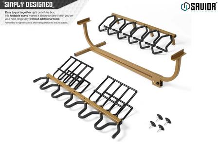 MOBILE RIFLE SHOTGUN STEEL RACK FREE STANDING