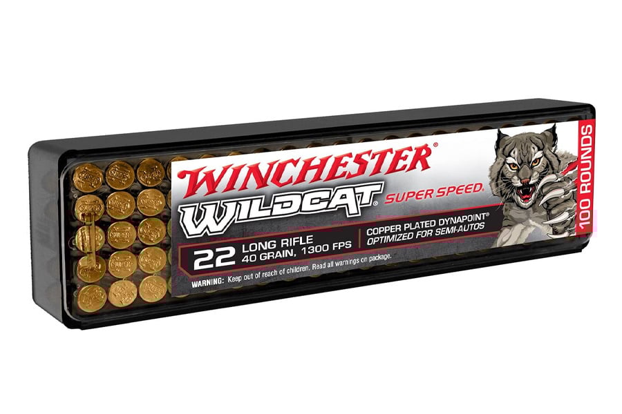 Winchester 22LR 40 gr Copper Plated DynaPoint Wildcat Super Speed 100/Box