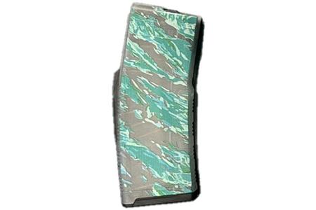 AMEND2 AR15 30RND 5.56MM MOD-C TRANSLUCENT GLOW IN DARK TEAL TIGER STRIPE CAMO MAG