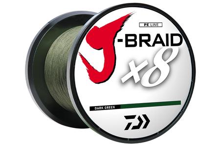 J-BRAID X 8 65LB. DARK GREEN 165YD.