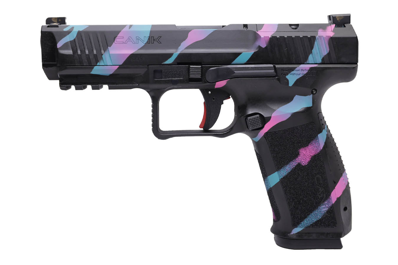 Canik Mete SFT 9mm Optic Ready Pistol with Miami Tiger Stripe Finish