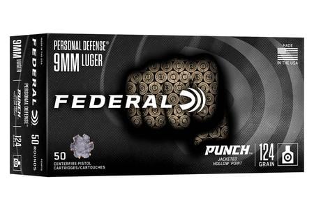 9MM LUGER, 124 GRAIN, JACKETED HOLLOW POINT