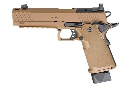 1911 DS PRODIGY 9MM 5IN BARREL W/ COMP COYOTE BROWN CERAKOTE OPTIC READY