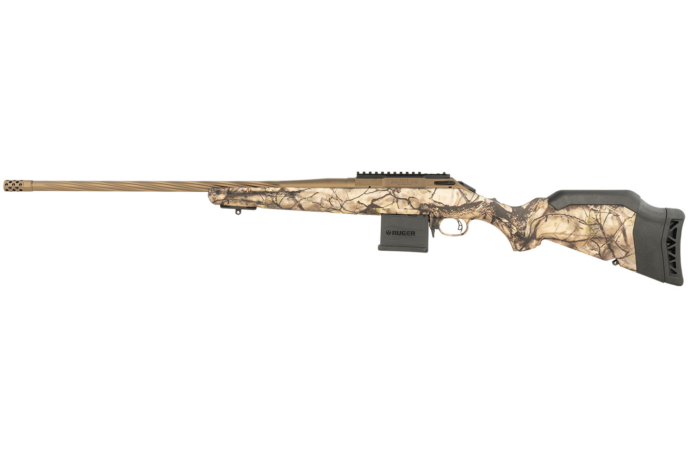 No. 12 Best Selling: RUGER AMERICAN II 204 RUGER 22` BURNT BRONZE THREADED BARREL GO WILD I-M CAMO STOCK