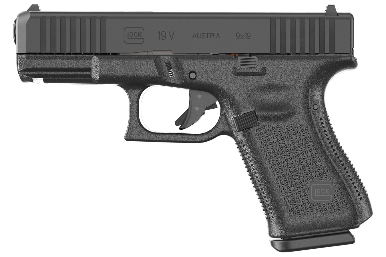 No. 6 Best Selling: GLOCK 19 V COMPACT 9MM 4.02 BARREL BLACK POLYMER FRAME