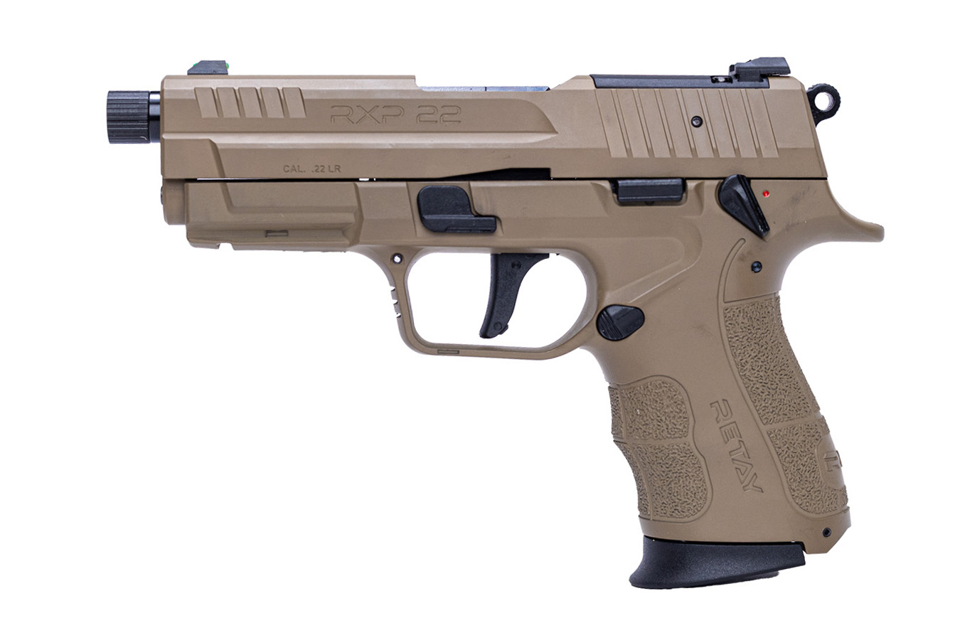 Retay RXP22 22LR Flat Dark Earth Semi-Auto Pistol with Threaded Barrel