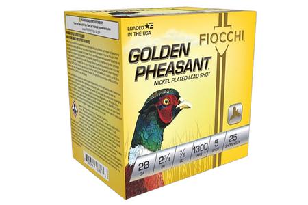 GOLDEN PHEASANT 28GA 2-3/4 7/8OZ #5 NICKEL PLATE SHOT 25/BX