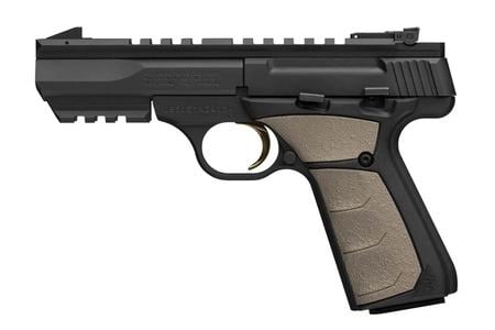 BROWNING FIREARMS BUCK MARK BLACK LABEL 22 LR 4 IN CONTOUR BARREL FDE RUBBER OVERMOLDING