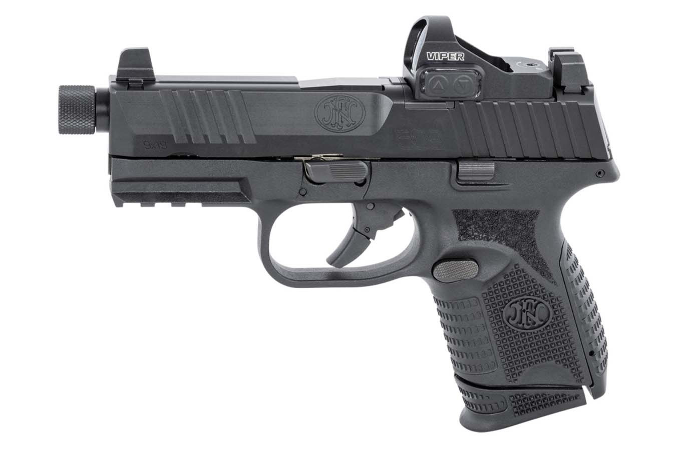 FN 509 Compact Tactical 9mm Black Pistol with Threaded Barrel and Vortex Viper Red Dot