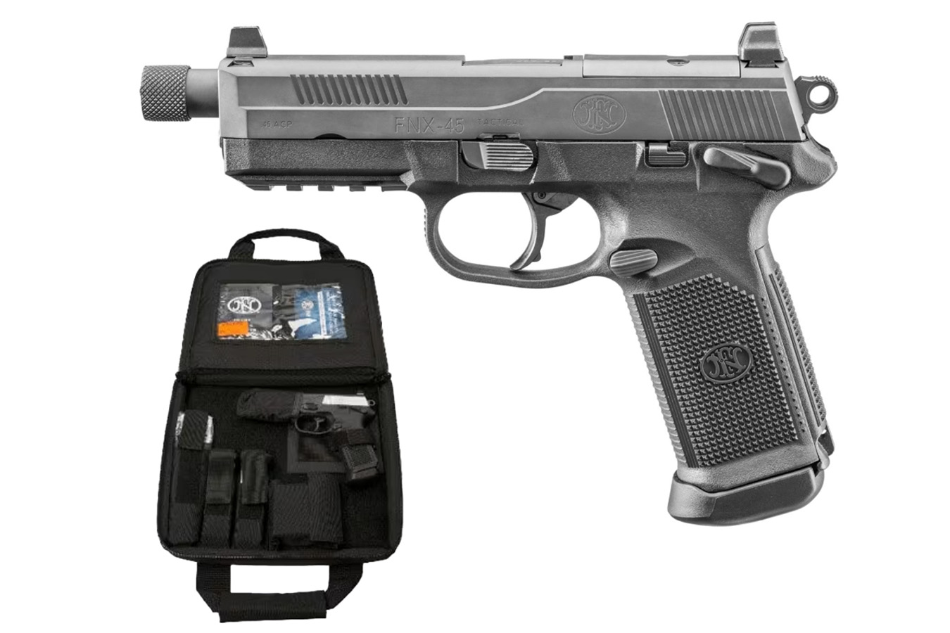 FN FNX-45 Tactical 45 Auto Black Pistol with Threaded Barrel
