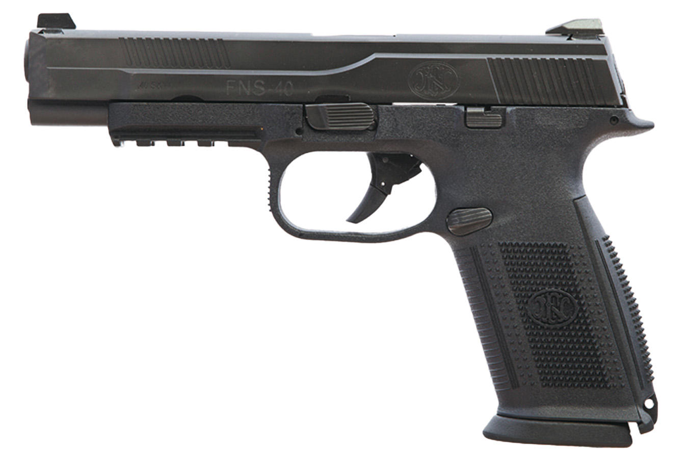 FN FNS-40 Longslide 40 S&W Double-Action Striker Fired Pistol with Two Interchangable Backstraps/Lanyard Eyelets 