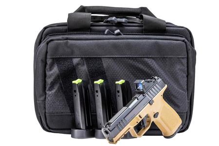 RM1C 9MM FDE 4 IN BBL VIRIDIAN RFX11 GREEN DOT 5 MAGS SAVIOR BAG