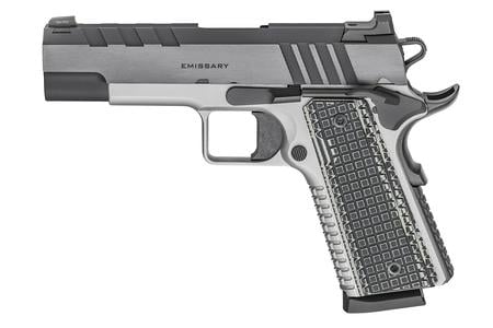 1911 EMISSARY 45 ACP COMPACT PISTOL WITH STAINLESS FINISH AND G10 GRIPS