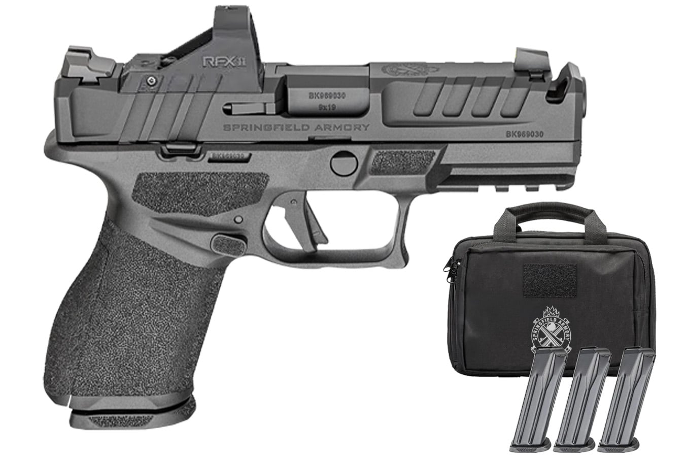 Springfield Echelon 4.0C Comp 9mm Gear Pac with Viridian RFX-11 Green Dot, Four Mags and Pistol Bag