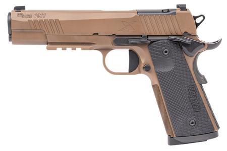1911 X SERIES 45ACP SS COYOTE TAN SLIDE AND FRAME 5` BARREL
