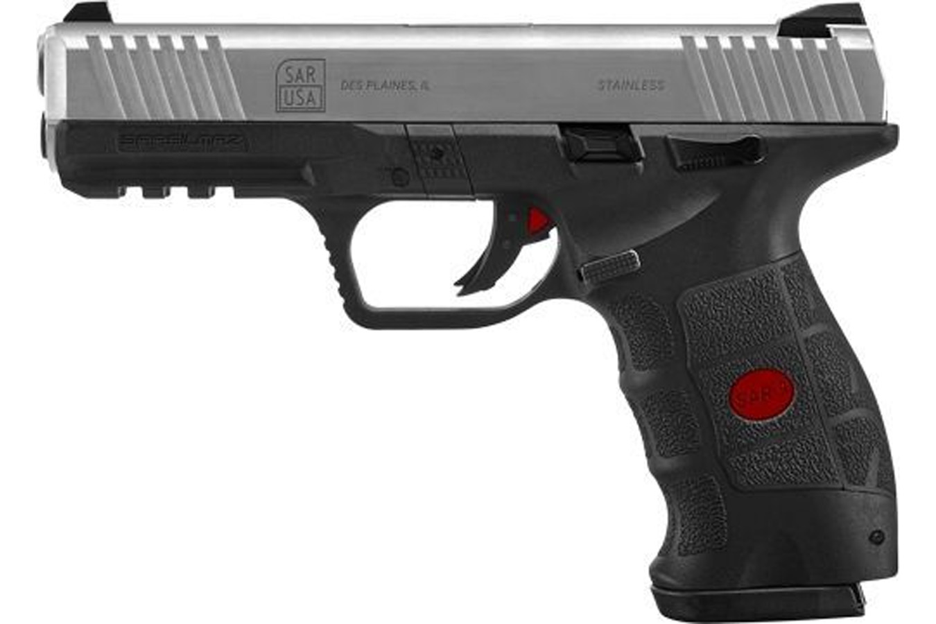 Sarsilmaz SAR9 9mm Pistol with Stainless Slide and Manual Safety