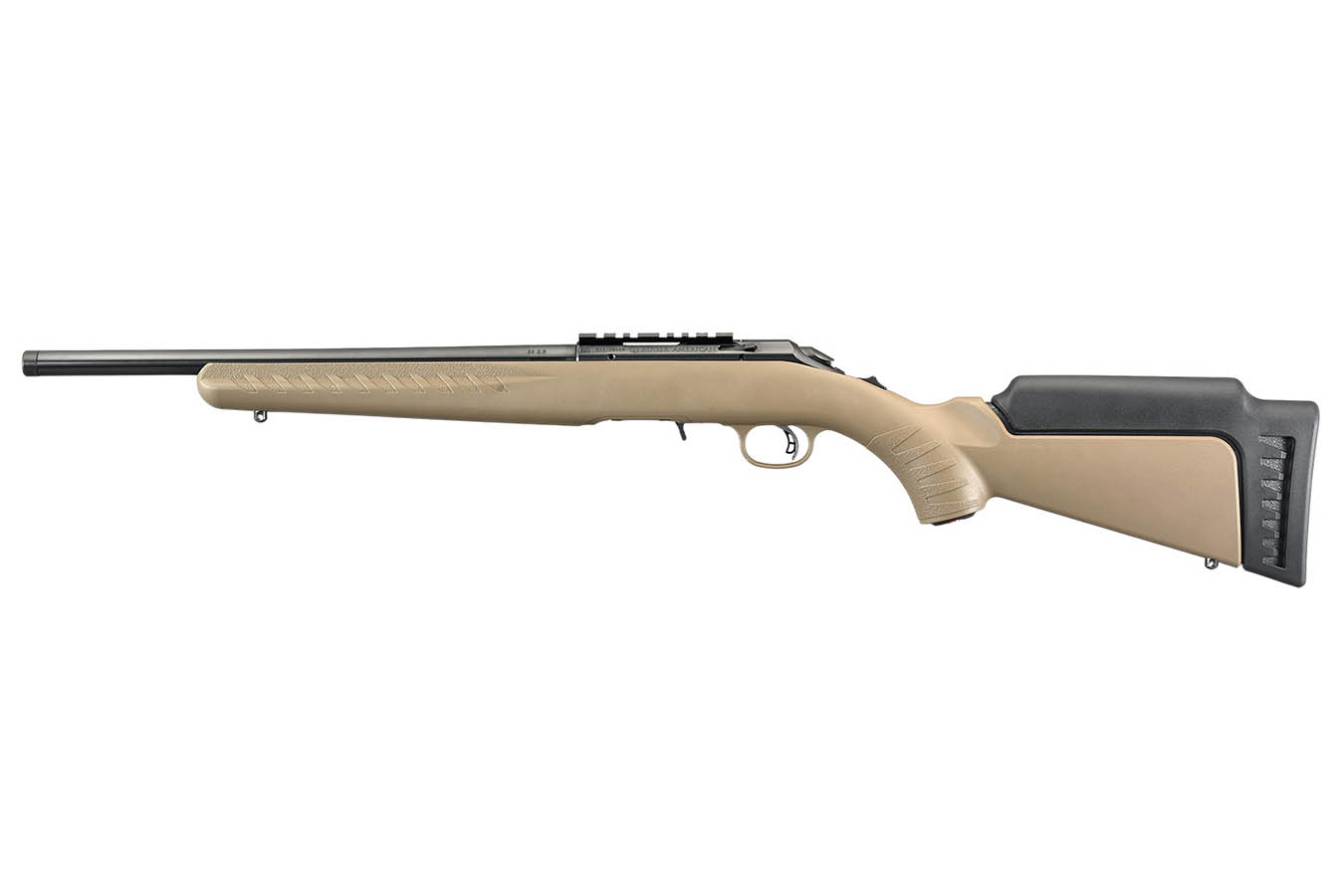 Ruger American Rimfire 17 HMR Bolt-Action Rifle with FDE Stock and Threaded Barrel