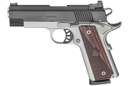 SPRINGFIELD 1911 RONIN EMP 9MM PISTOL WITH WOOD GRIPS AND 4 INCH BARREL