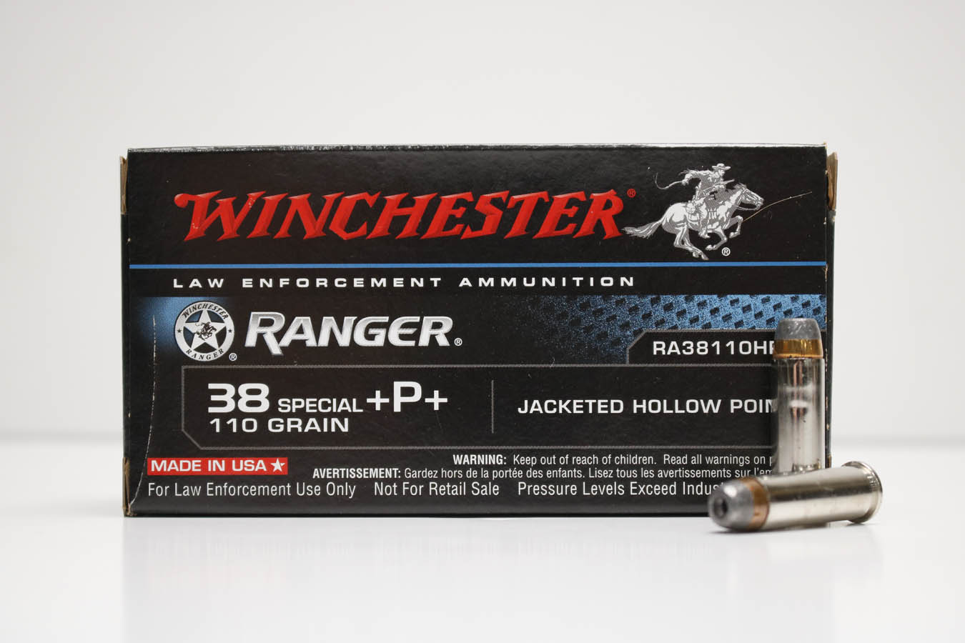 Winchester 38 Special +P 110 gr Ranger JHP Police Trade-In Ammo 50/Box