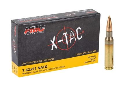 X-TAC 7.62X51MM NATO 147GR FULL METAL JACKET BOAT TAIL 20RNDS