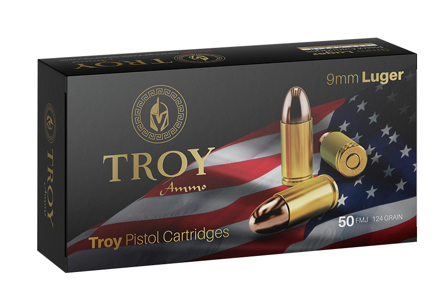 Troy Ammunition 9mm 124gr FMJ 50/Box