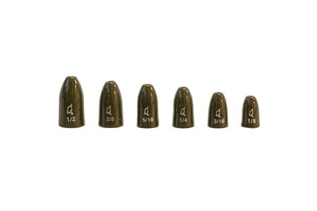 TUNGSTEN WORM WEIGHT GREEN PUMPKIN 1/8 OZ. (4 PK) 