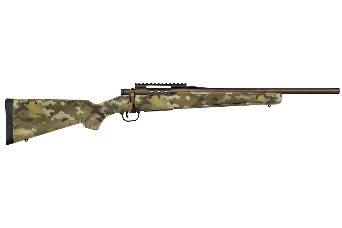 Mossberg Patriot 308 Win Bolt-Action Rifle with MultiCam Camo Stock and 18 Inch Threaded Barrel