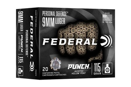 9MM LUGER 115GR PUNCH JHP 