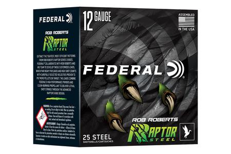 Federal 12 Gauge 3 Inch 1 3/8 oz Rob Roberts Raptor Steel 25/Box