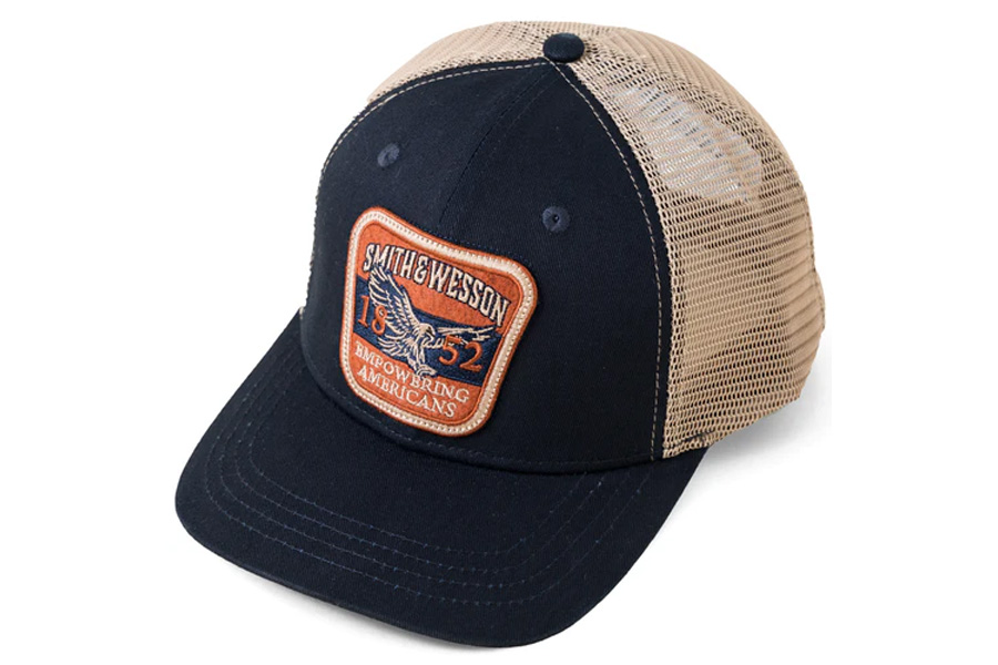 540 Brands Smith And Wesson Empowering Americans Eagle Patch navy Trucker Cap 