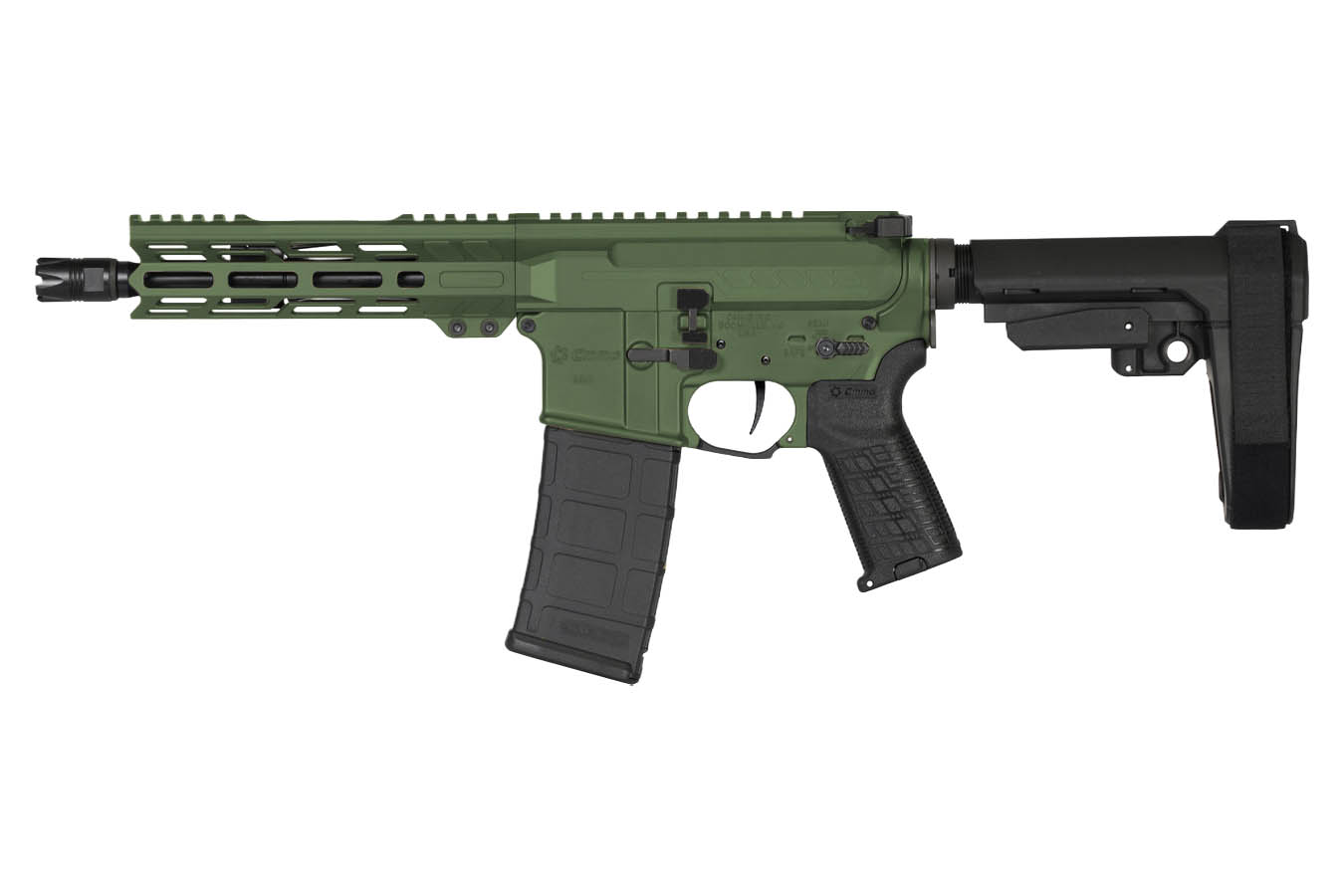 CMMG Manshee Mk4 300 Blackout Semi-Auto Pistol with 8 Inch Barrel and FS Green Cerakote Finish