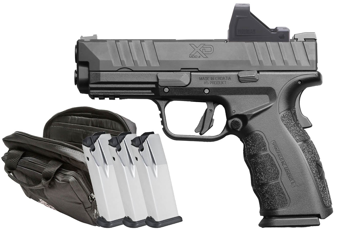Springfield XD Mod.4 9mm Gear Pac with Viridian Green Dot, Four Mags and Range Bag
