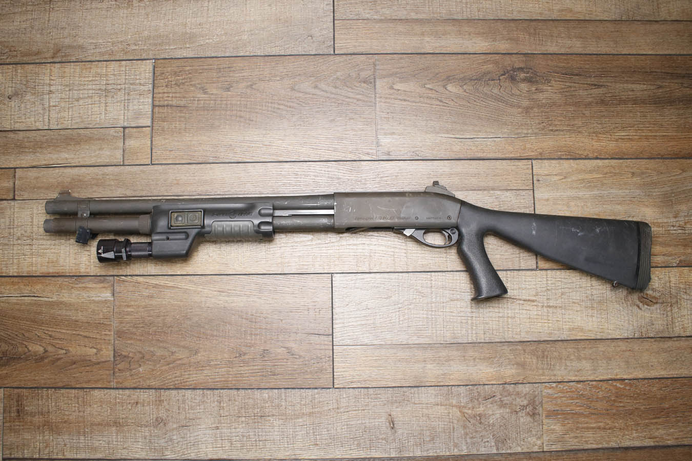 Remington 870 Police Magnum 12GA Police Trade-In Shotgun with Sure Fire Flashlight