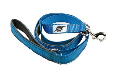 TRAILHEAD DOG LEASH W/PADDED HEEL HANDLE BLUE
