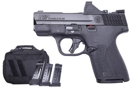 Smith & Wesson MP9 Shield Plus 9mm Bundle with Viridian RFX-11 Green Dot, 4 Mags and Savior Bag