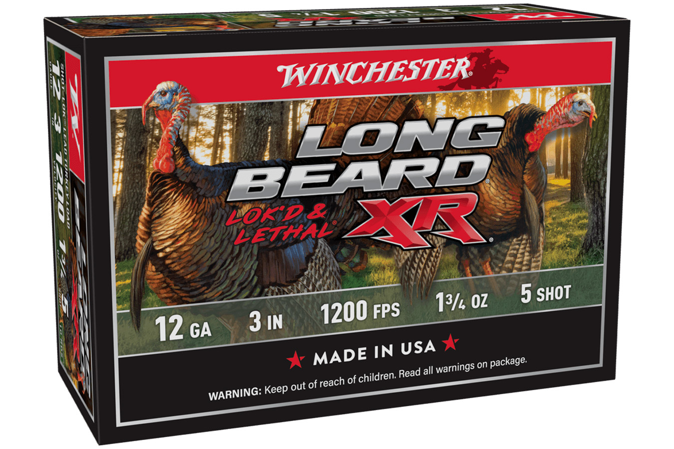 Winchester 12 Ga 3 in 1-3/4 oz #5 Long Beard XR 10/Box