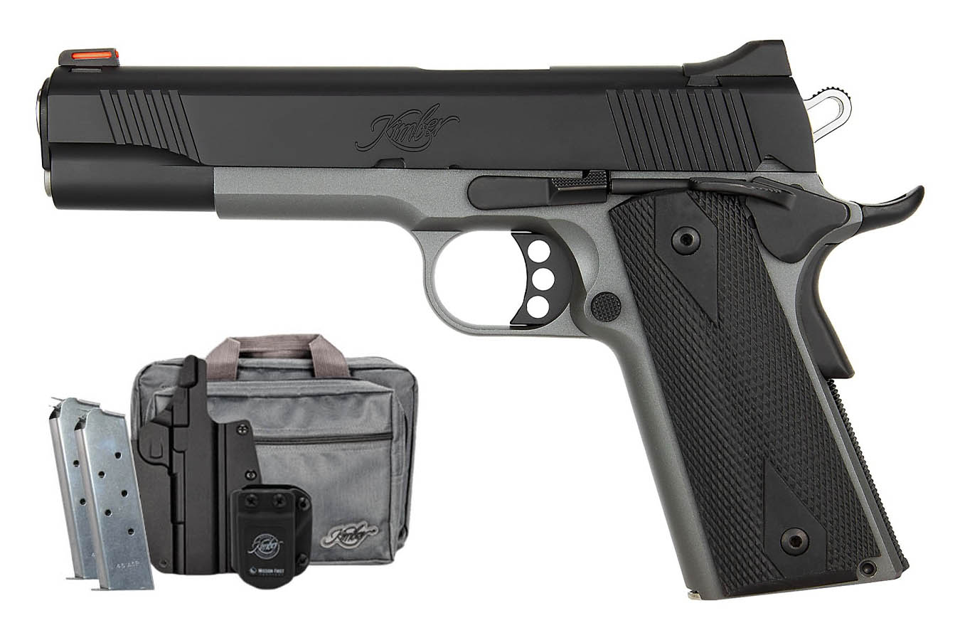 Kimber 1911 Custom LW Shadow Ghost 45 ACP Bundle with Three Mags, Holster and Range Bag