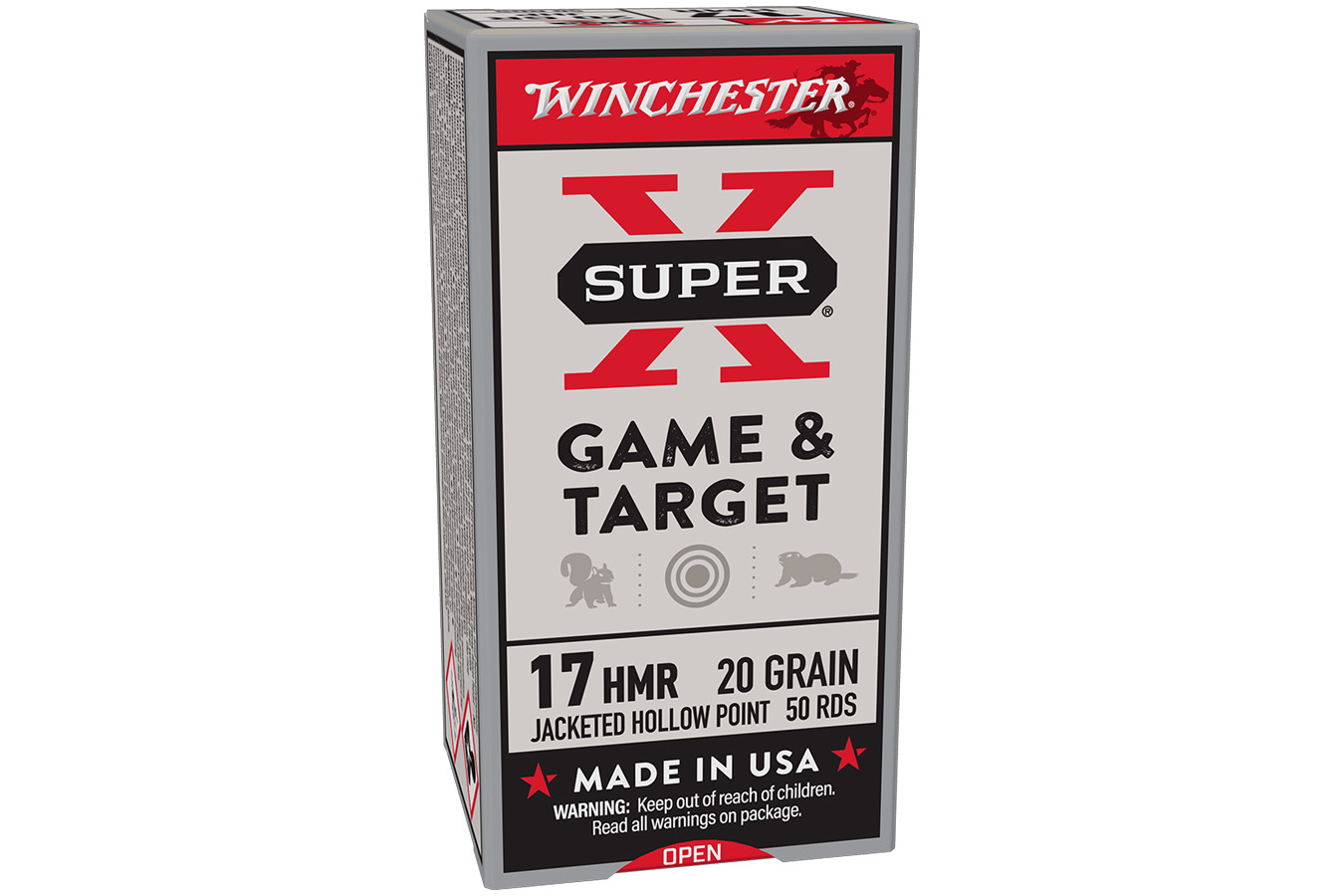 Winchester 17 HMR 20 gr JHP Super X 50/Box