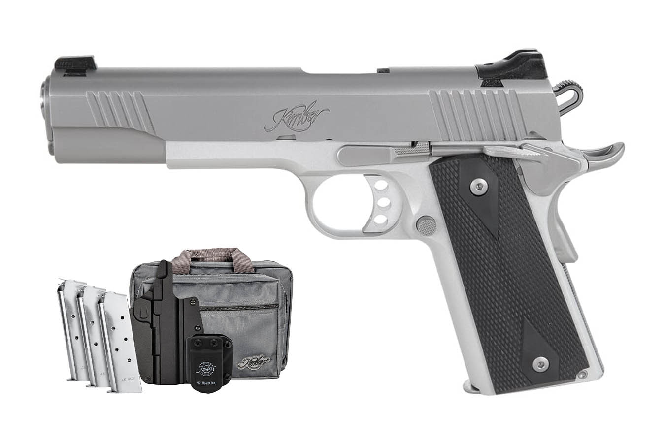 Kimber 1911 Stainless LW 45ACP Special Edition Pistol with MFT Holster, Kimber Range Ba