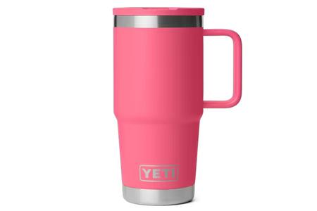 RAMBLER 20 OZ TRAVEL STRAW MUG TROPICAL PINK